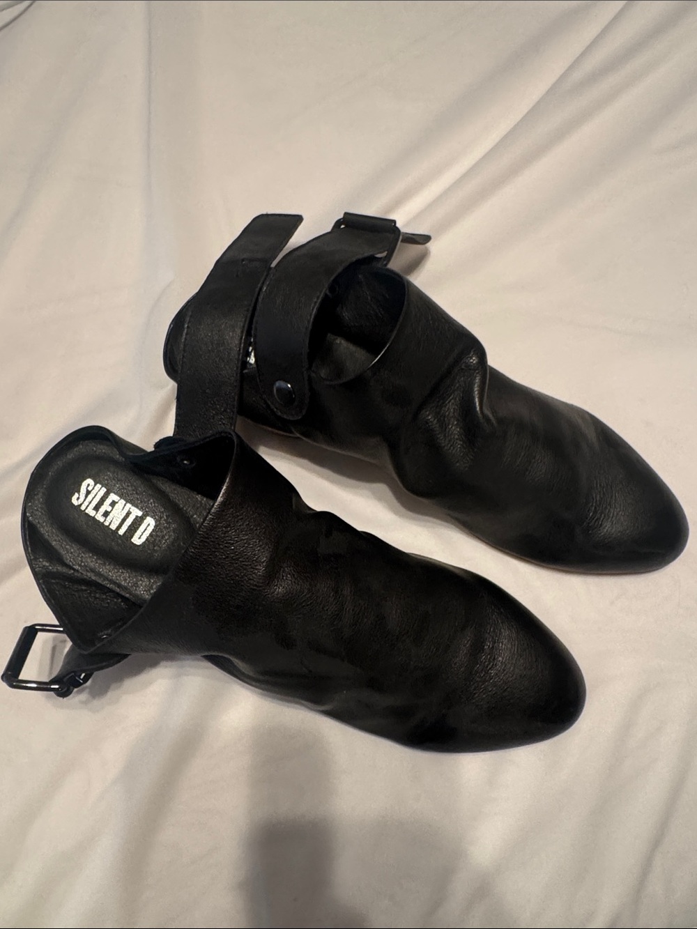 Black Leather Ankle Strap women’s